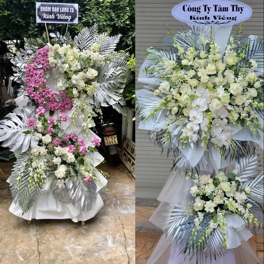 Kệ hoa chia buồn tại Trung Thành