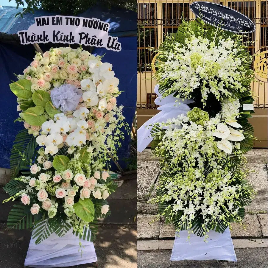 Đặt vòng hoa đám tang Trường Thi theo thông tin lễ