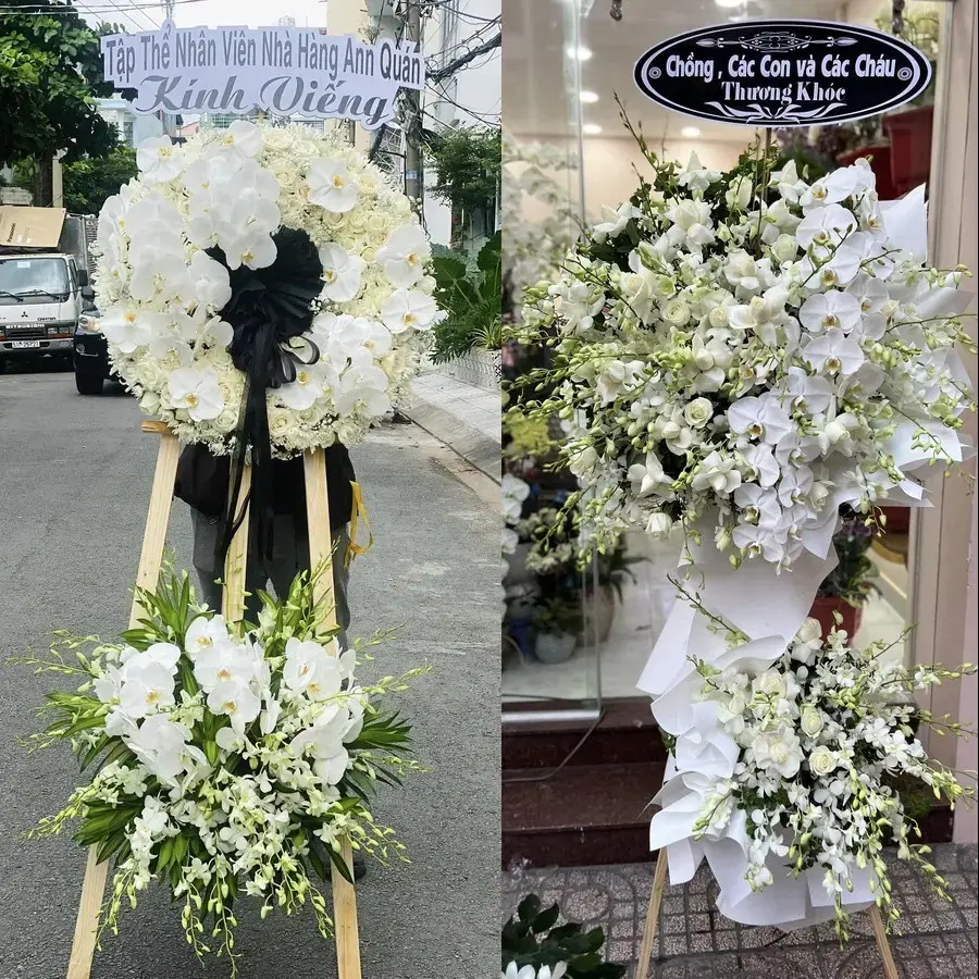 Đặt vòng hoa đám tang Tương Mai theo thông tin lễ
