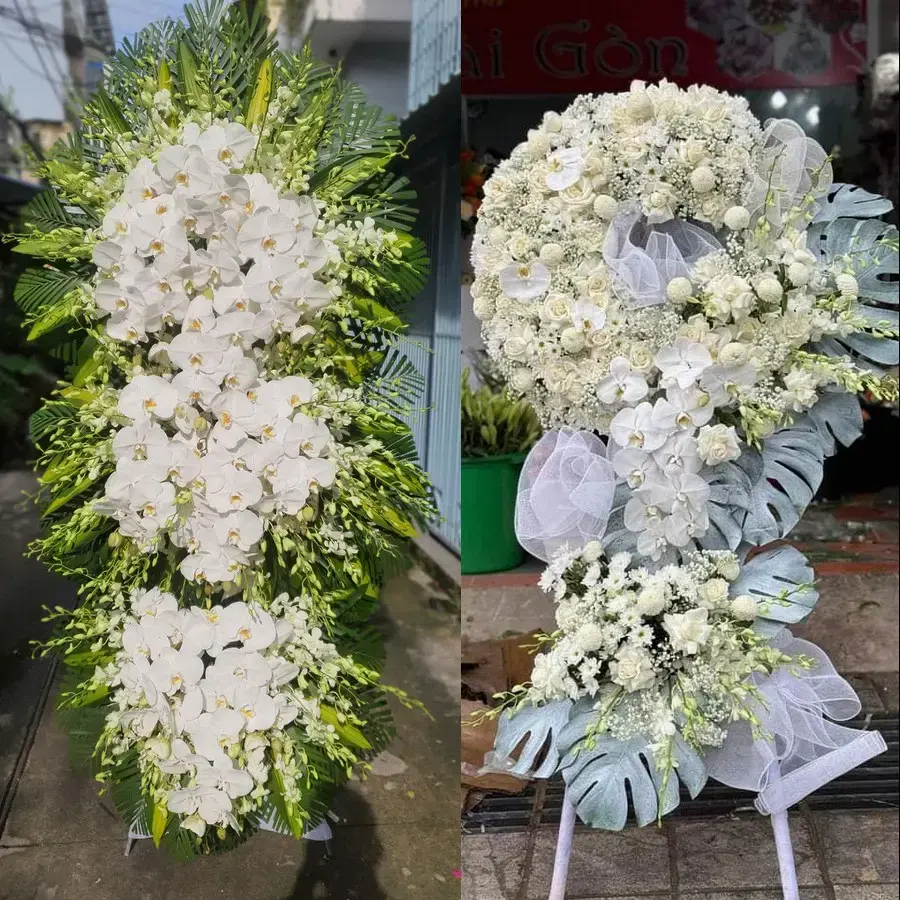 Vòng hoa đám tang tại Tuy Phước Bắc