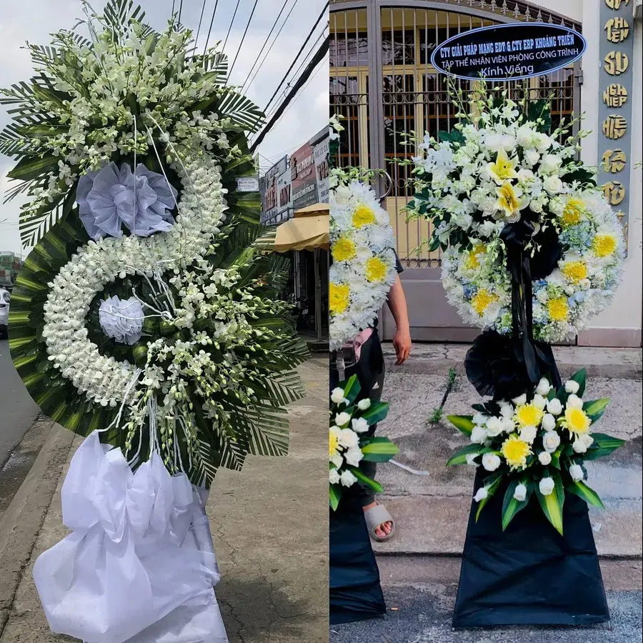 Kệ hoa chia buồn tại Tuy Phước Bắc