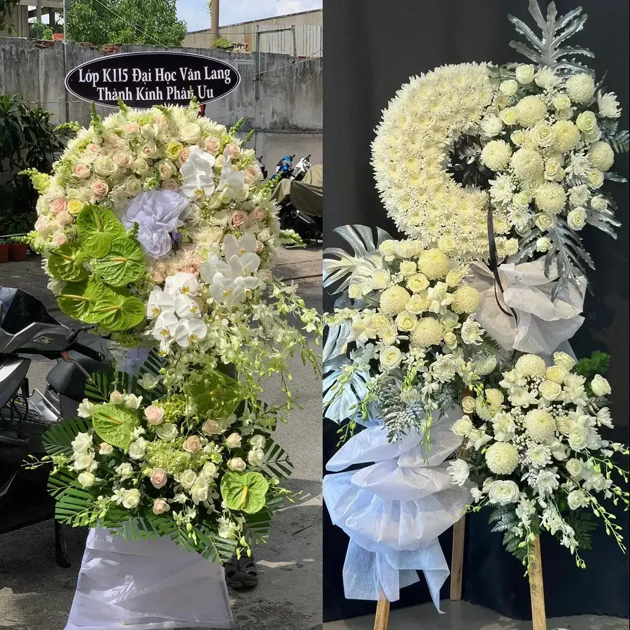 Kệ hoa chia buồn tại Tuy Phước