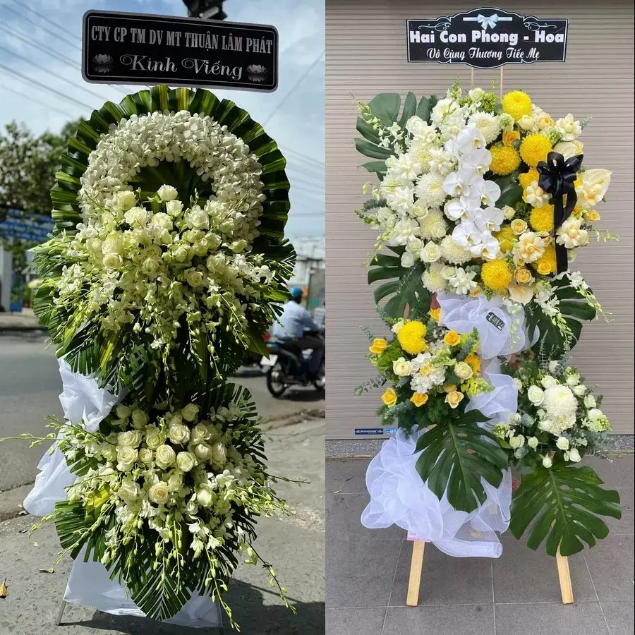 Kệ hoa chia buồn tại Ứng Hòa