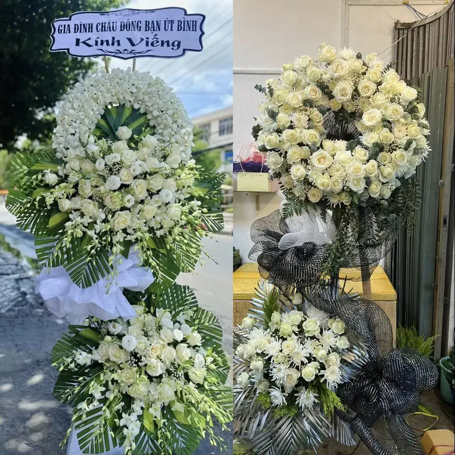 Kệ hoa chia buồn tại Vật Lại