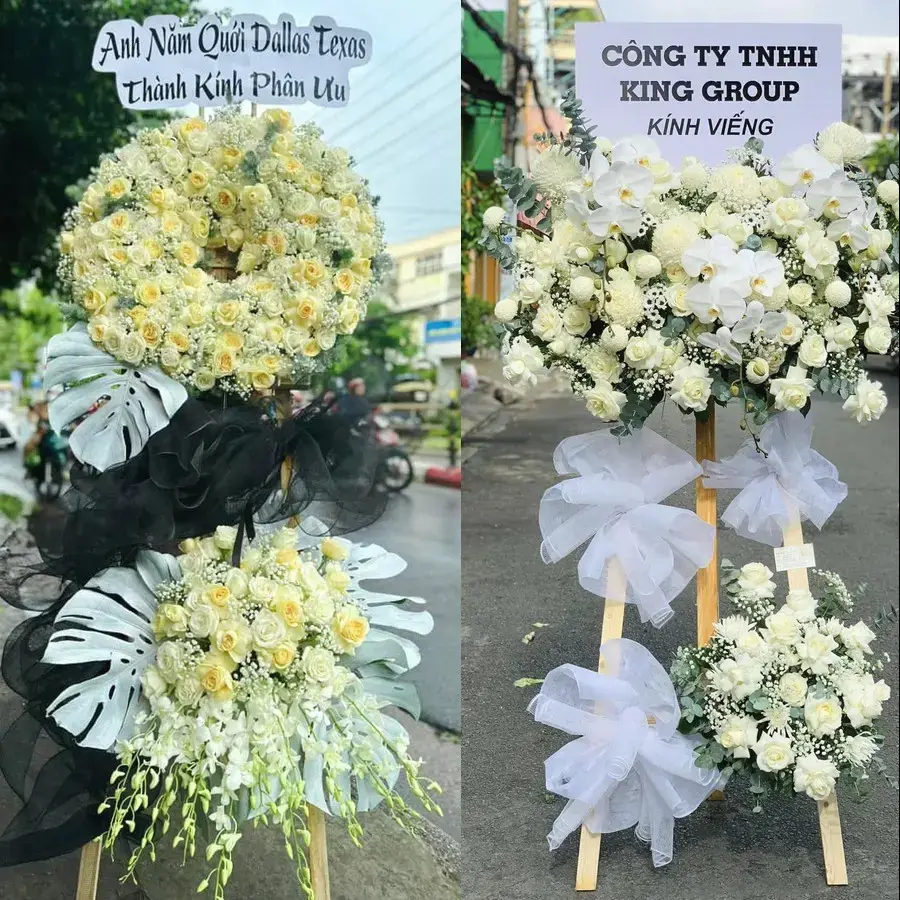 Kệ hoa chia buồn tại Vĩnh Châu