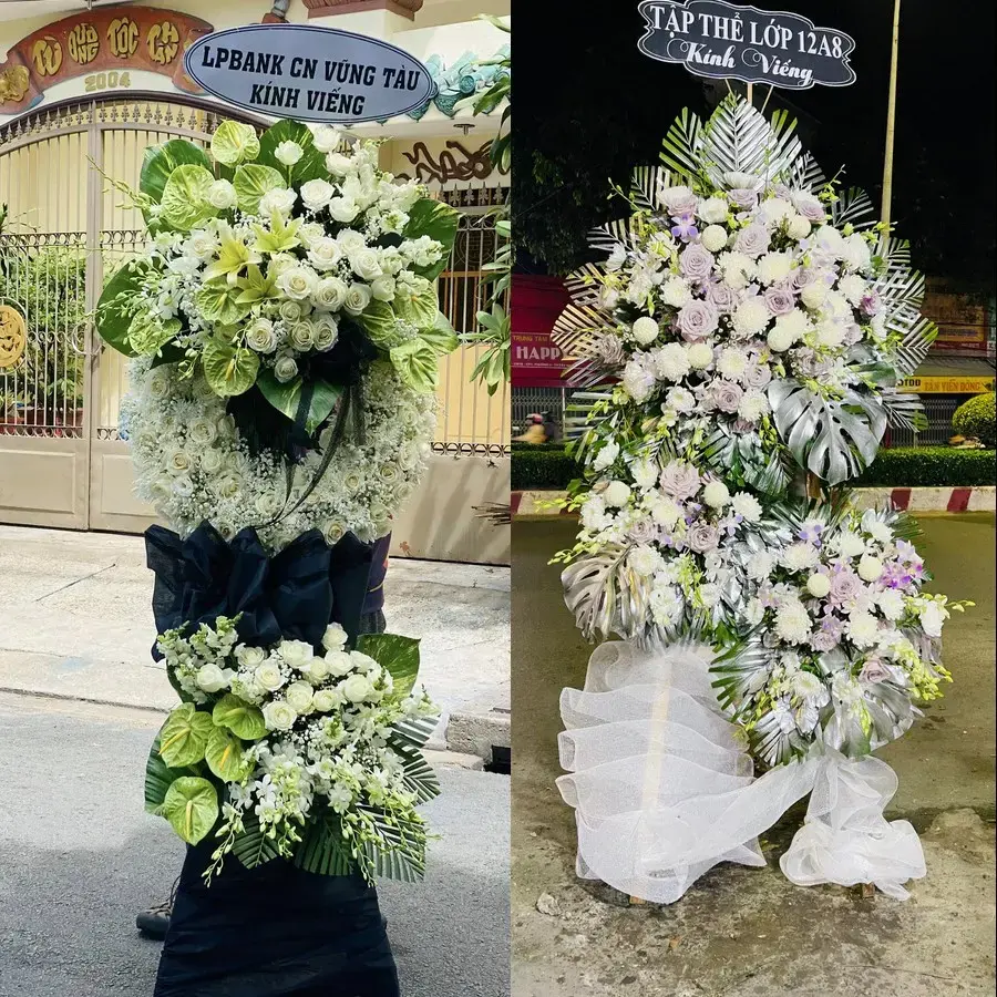 Kệ hoa chia buồn tại Vĩnh Lại
