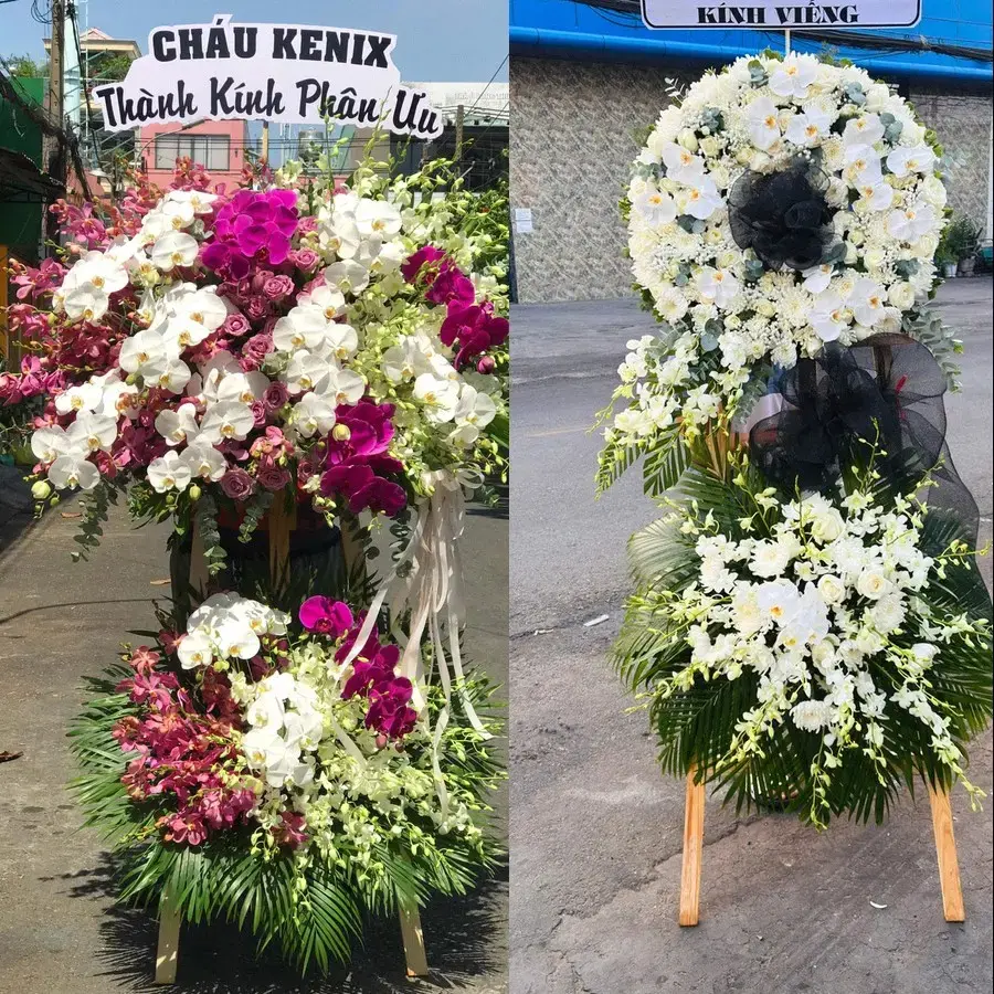 Kệ hoa chia buồn tại Vĩnh Phước
