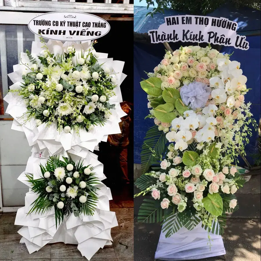 Kệ hoa chia buồn tại Vĩnh Thành, Vĩnh Long