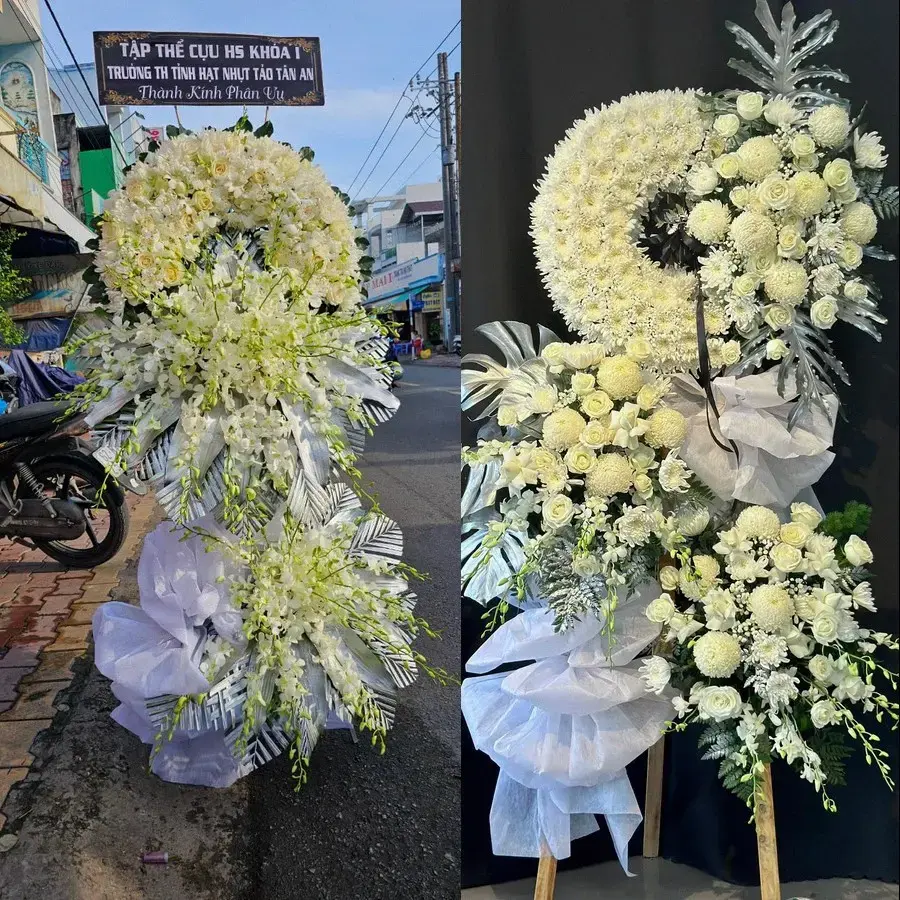 Kệ hoa chia buồn tại Vĩnh Thông