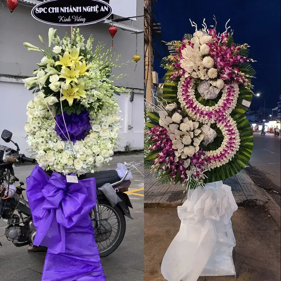 Kệ hoa chia buồn tại Vĩnh Trạch