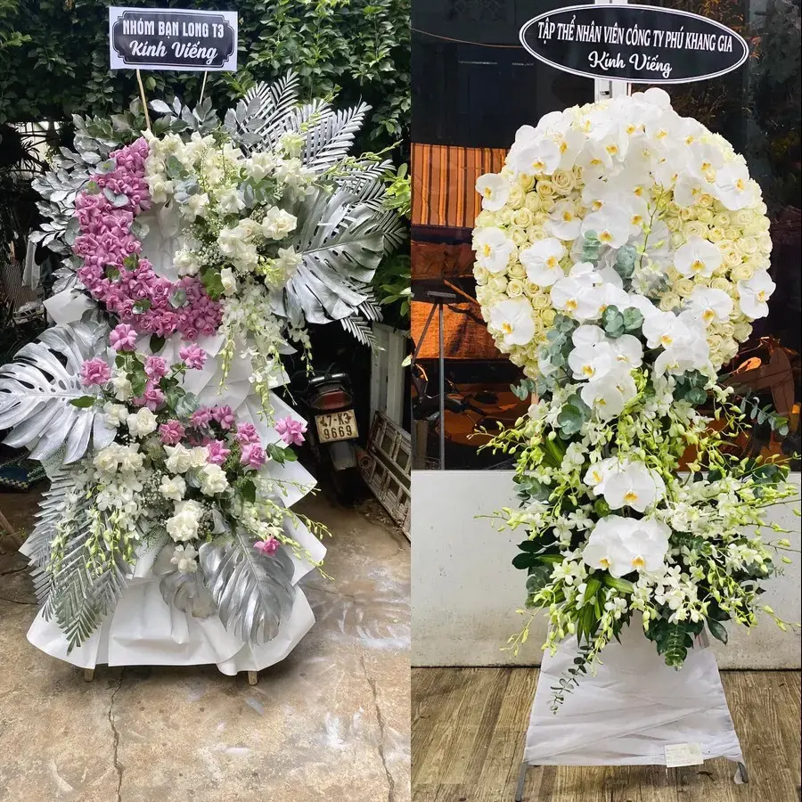 Kệ hoa chia buồn tại Vĩnh Xương
