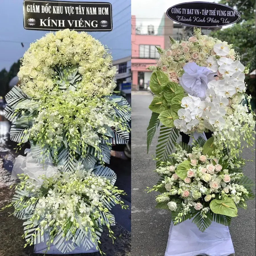 Đặt vòng hoa đám tang Vườn Lài theo thông tin lễ