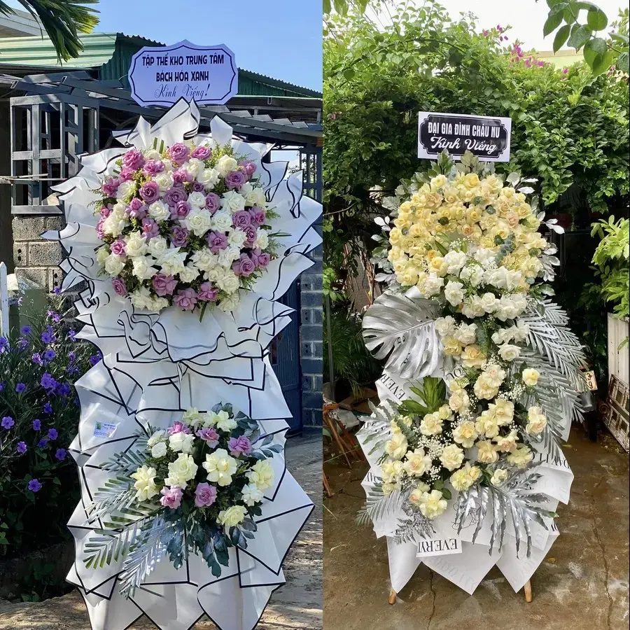 Kệ hoa chia buồn tại Xuân Lộc