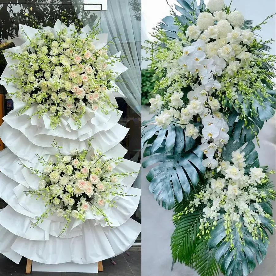 Kệ hoa chia buồn tại Xuân Trường