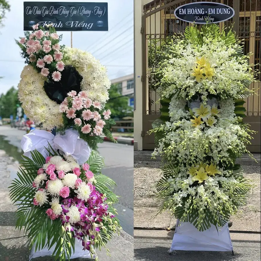 Đặt vòng hoa đám tang Yên Hòa theo thông tin lễ