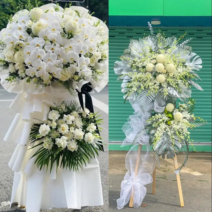 Kệ hoa chia buồn tại Yên Khánh