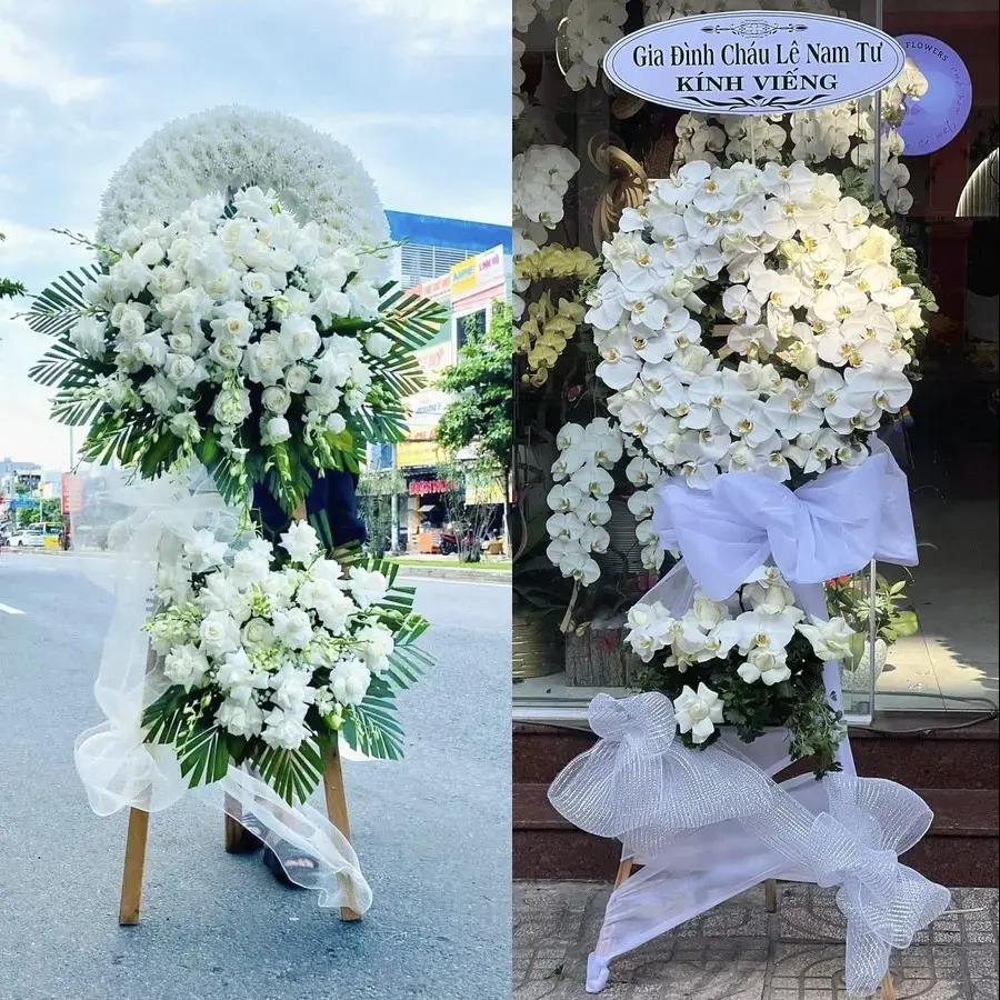 Vòng hoa đám tang tại Yết Kiêu