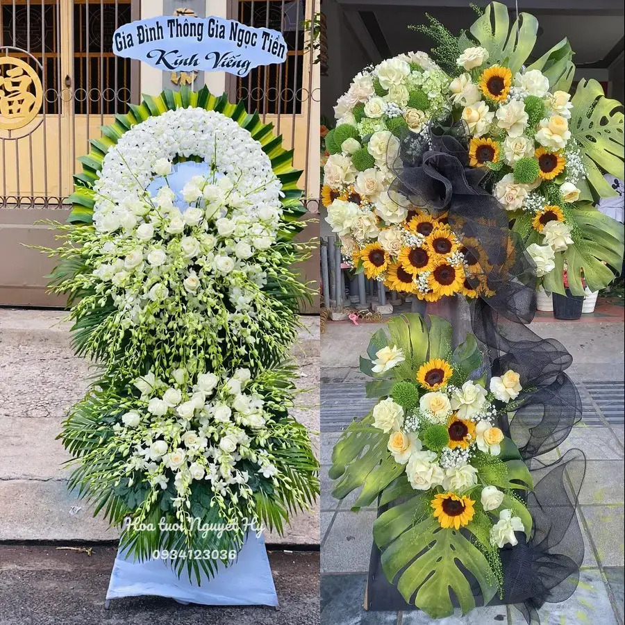 Kệ hoa chia buồn tại Yết Kiêu
