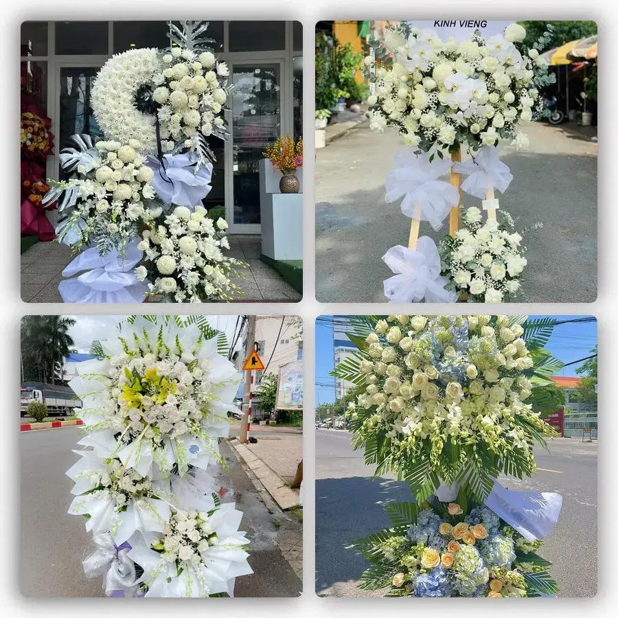 Bốn mẫu hoa đám tang Ân Thi