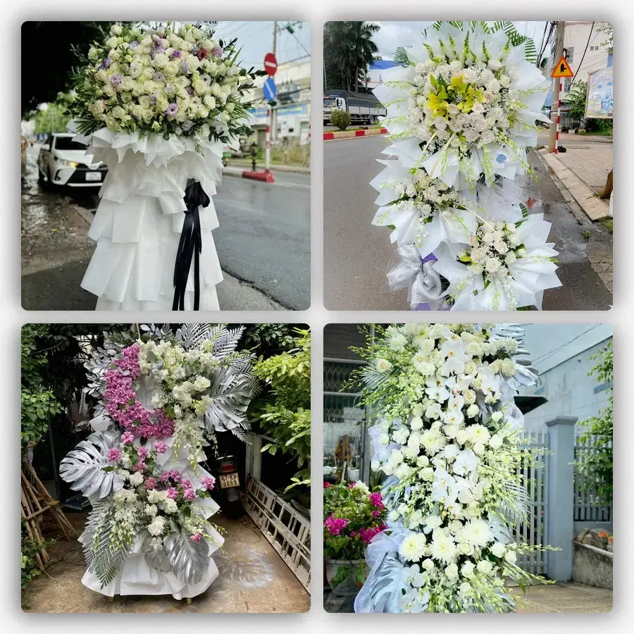 Bốn mẫu hoa đám tang Ba Chẽ