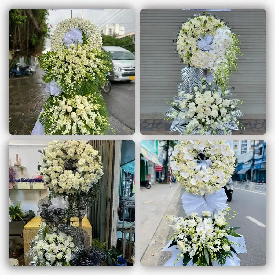 Bốn mẫu hoa đám tang Ba Chúc