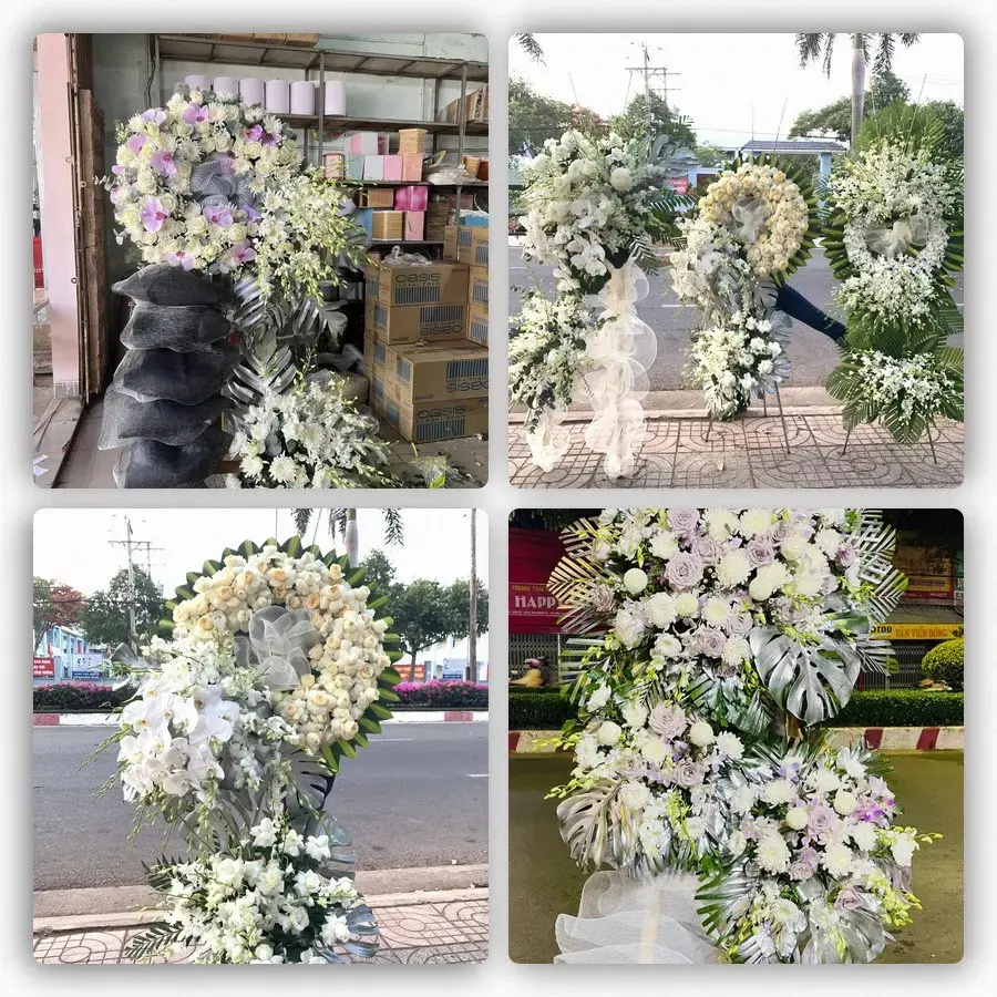 Bốn mẫu hoa đám tang Ba Đồn