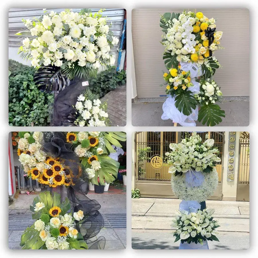 Bốn mẫu hoa đám tang Bà Rịa