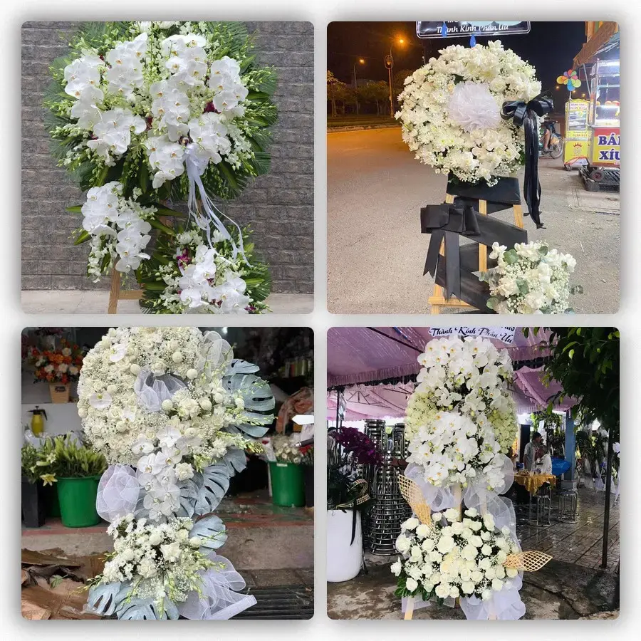Bốn mẫu hoa đám tang Ba Sao