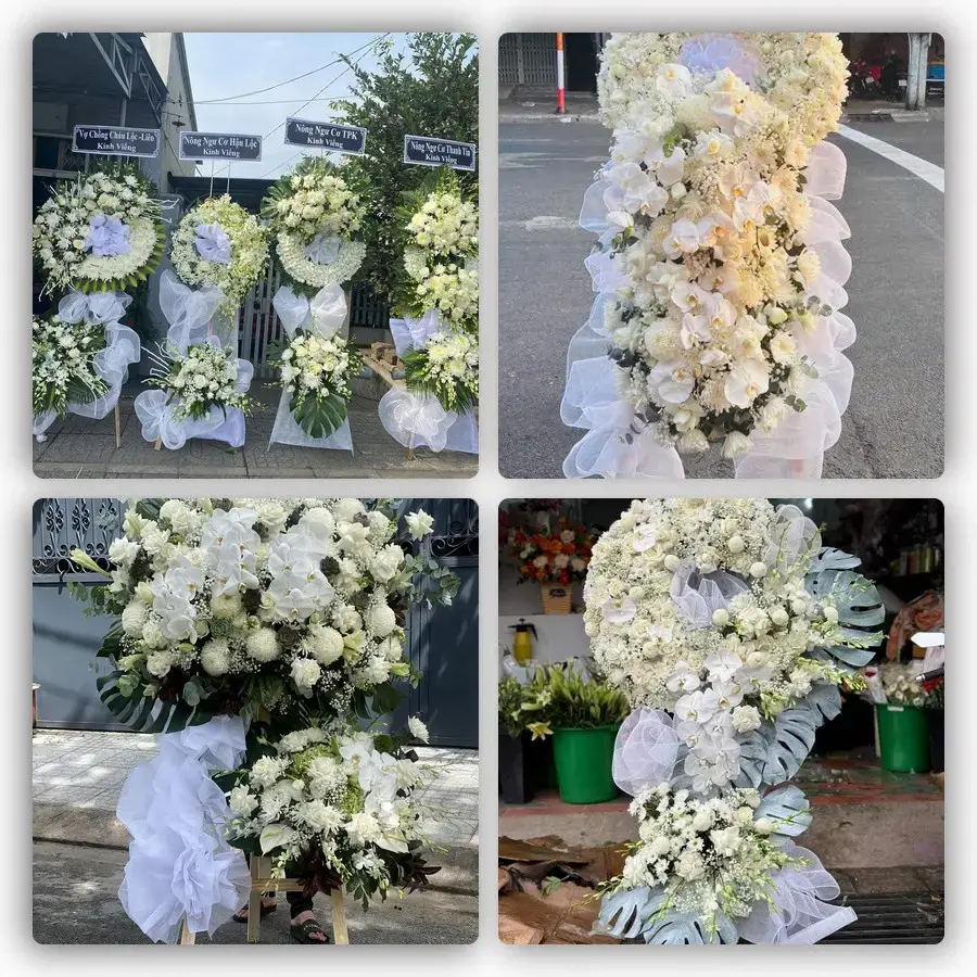 Bốn mẫu hoa đám tang Ba Tơ