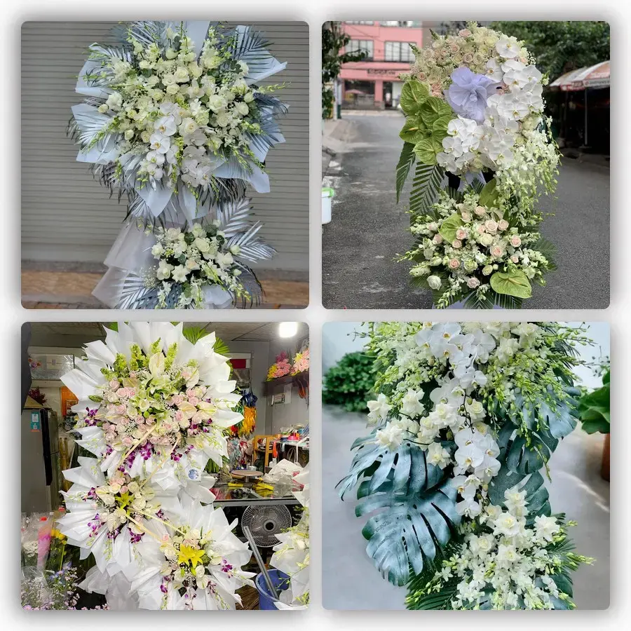 Bốn mẫu hoa đám tang Ba Tri