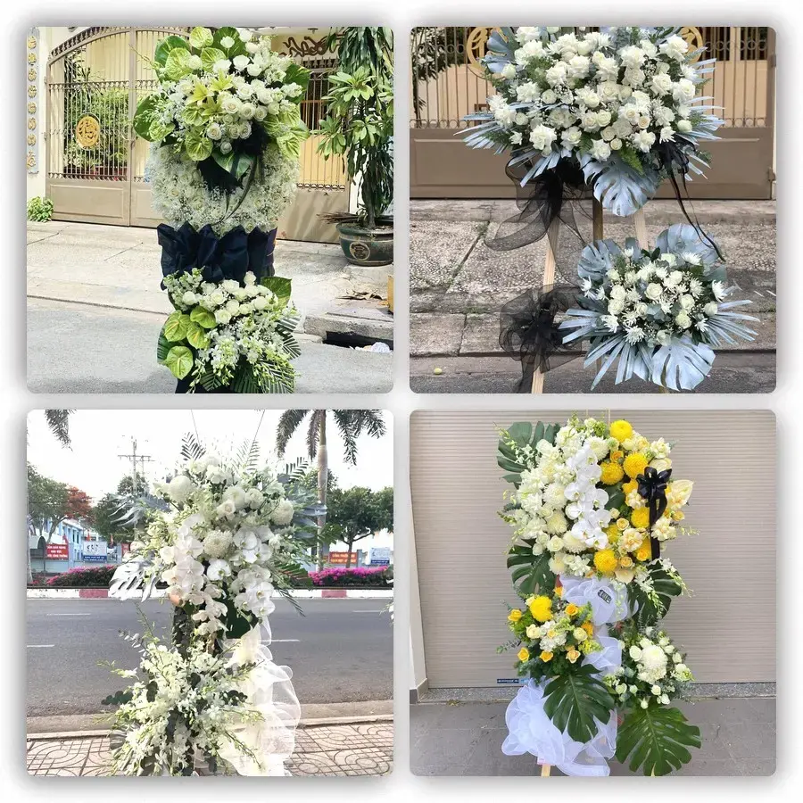 Bốn mẫu hoa đám tang Bạc Liêu