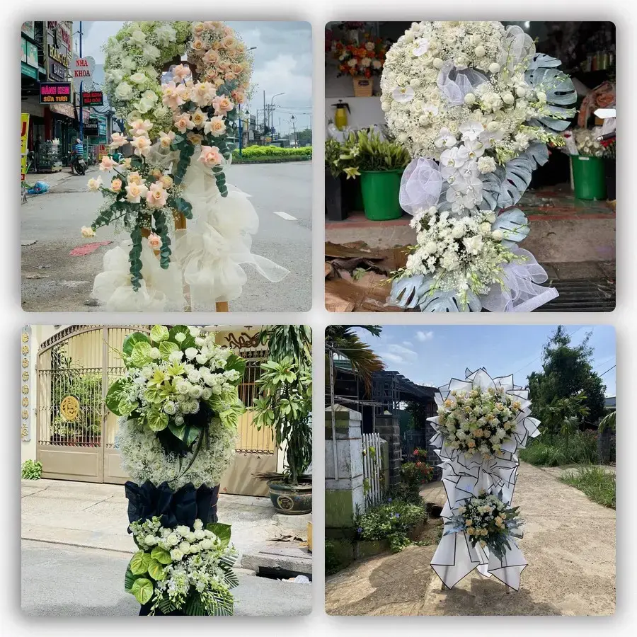 Bốn mẫu hoa đám tang Bắc Sơn