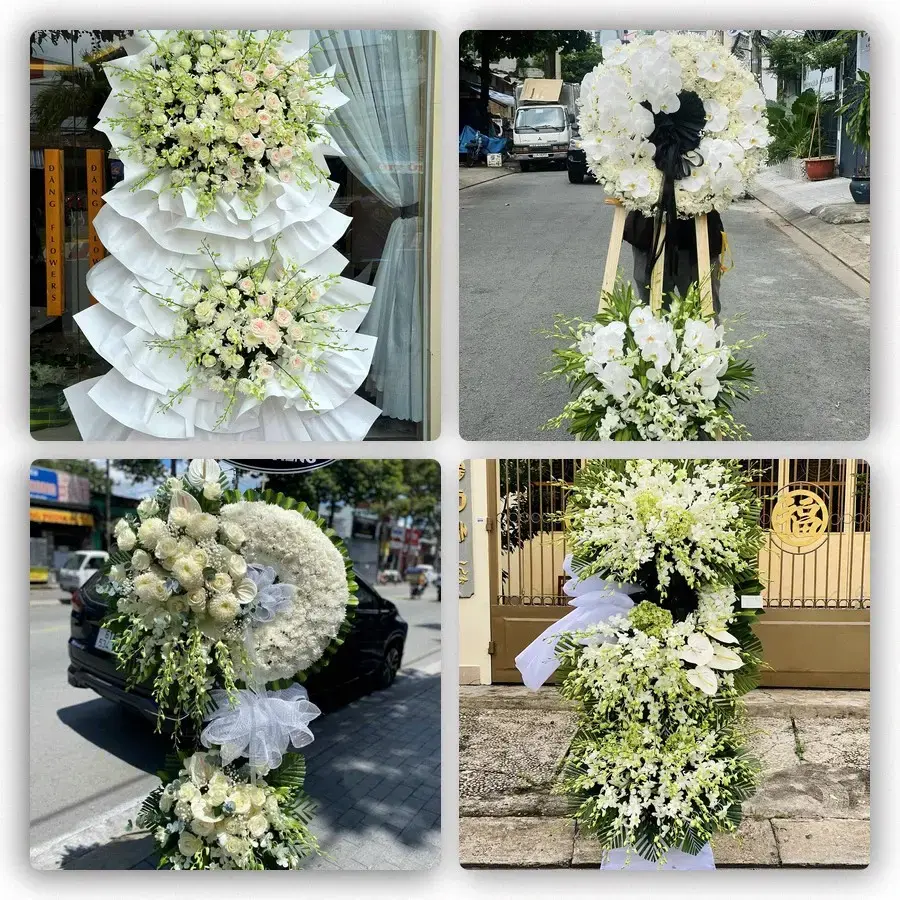 Bốn mẫu hoa đám tang Bảy Ngàn