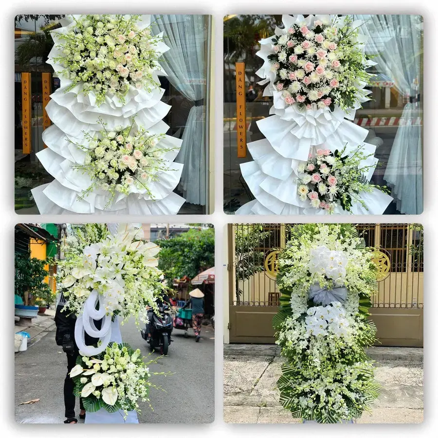 Bốn mẫu hoa đám tang Bến Cát