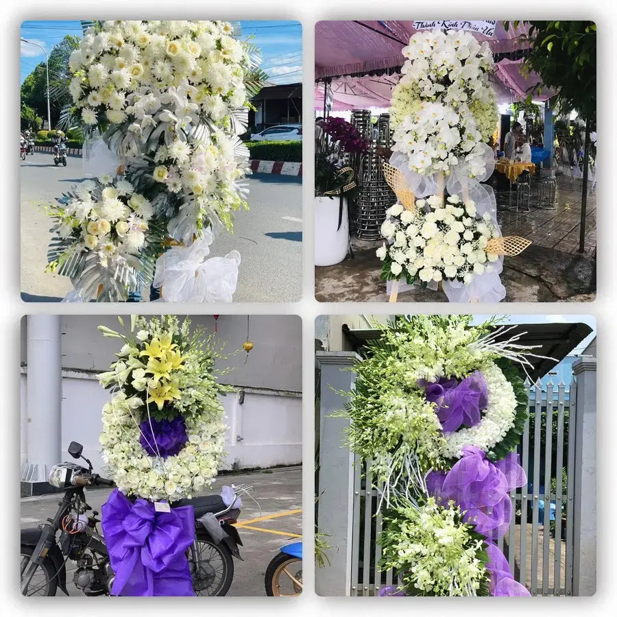 Bốn mẫu hoa đám tang Bến Cầu