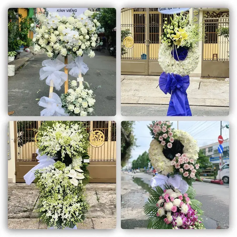 Bốn mẫu hoa đám tang Bến Sung