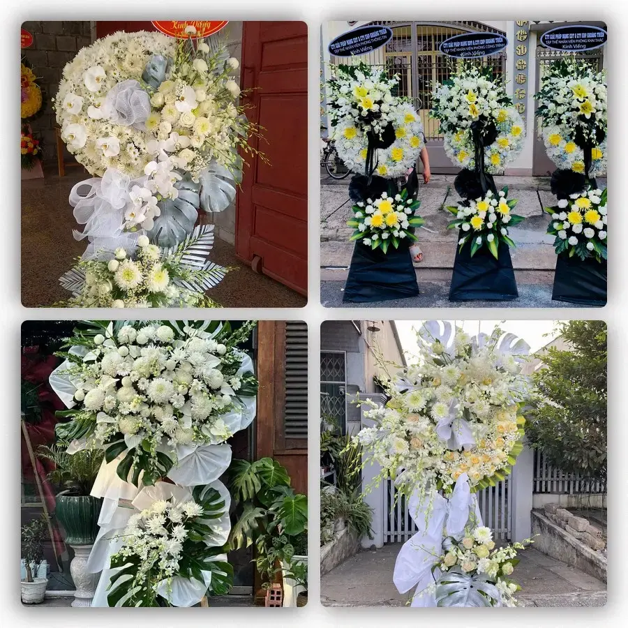 Bốn mẫu hoa đám tang Bình Liêu