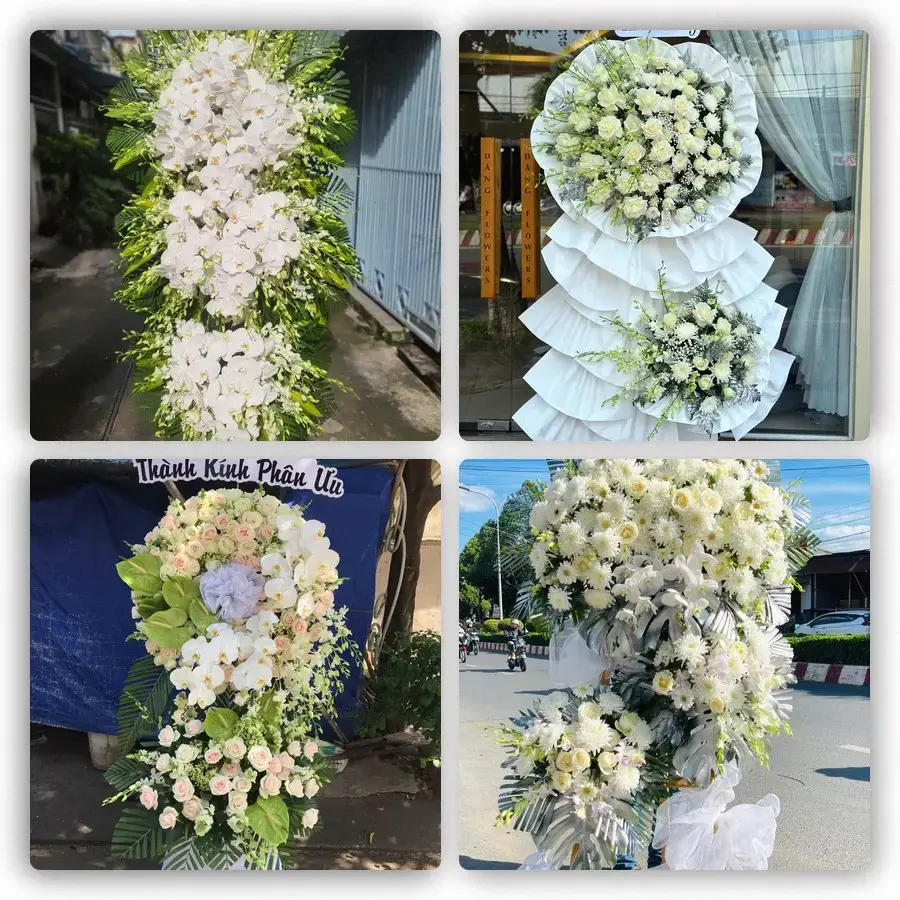 Bốn mẫu hoa đám tang Bình Minh