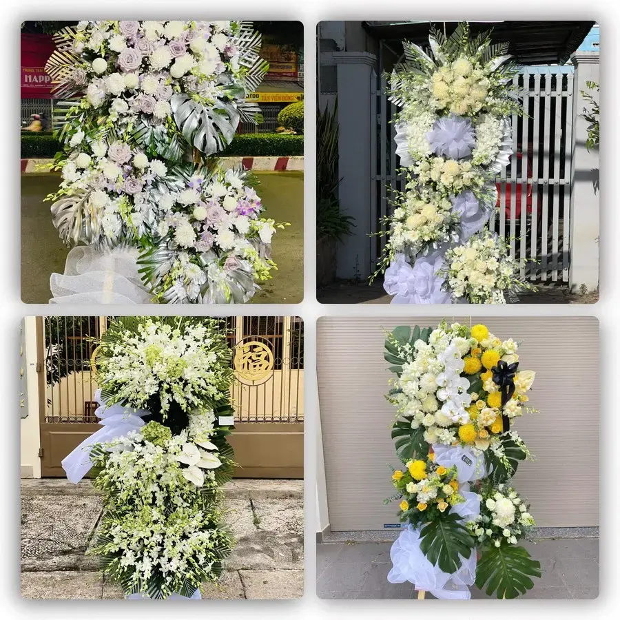 Bốn mẫu hoa đám tang Bình Minh