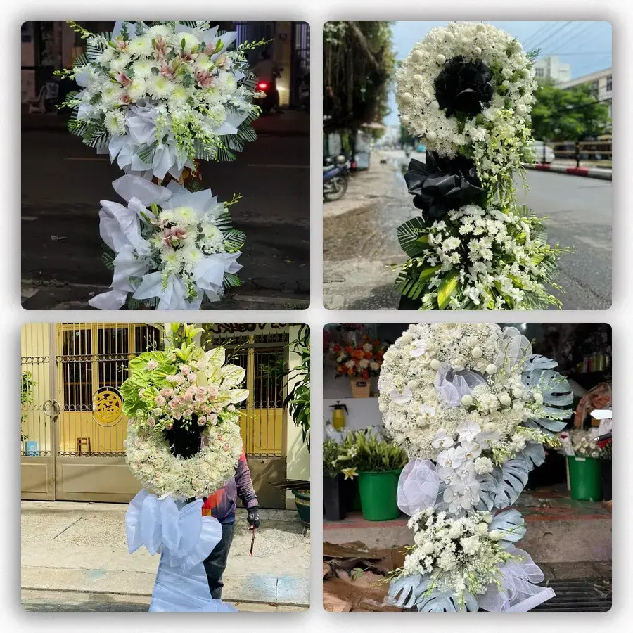 Bốn mẫu hoa đám tang Bình Phong Thạnh