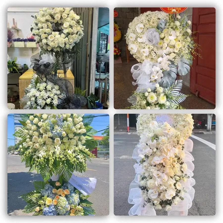 Bốn mẫu hoa đám tang Bố Hạ