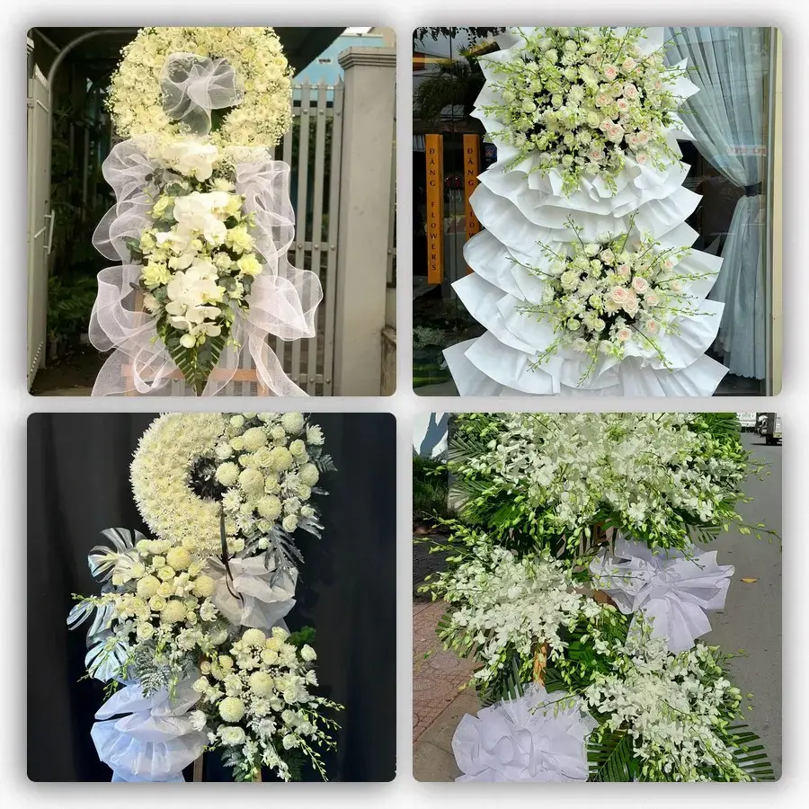 Bốn mẫu hoa đám tang Búng Tàu