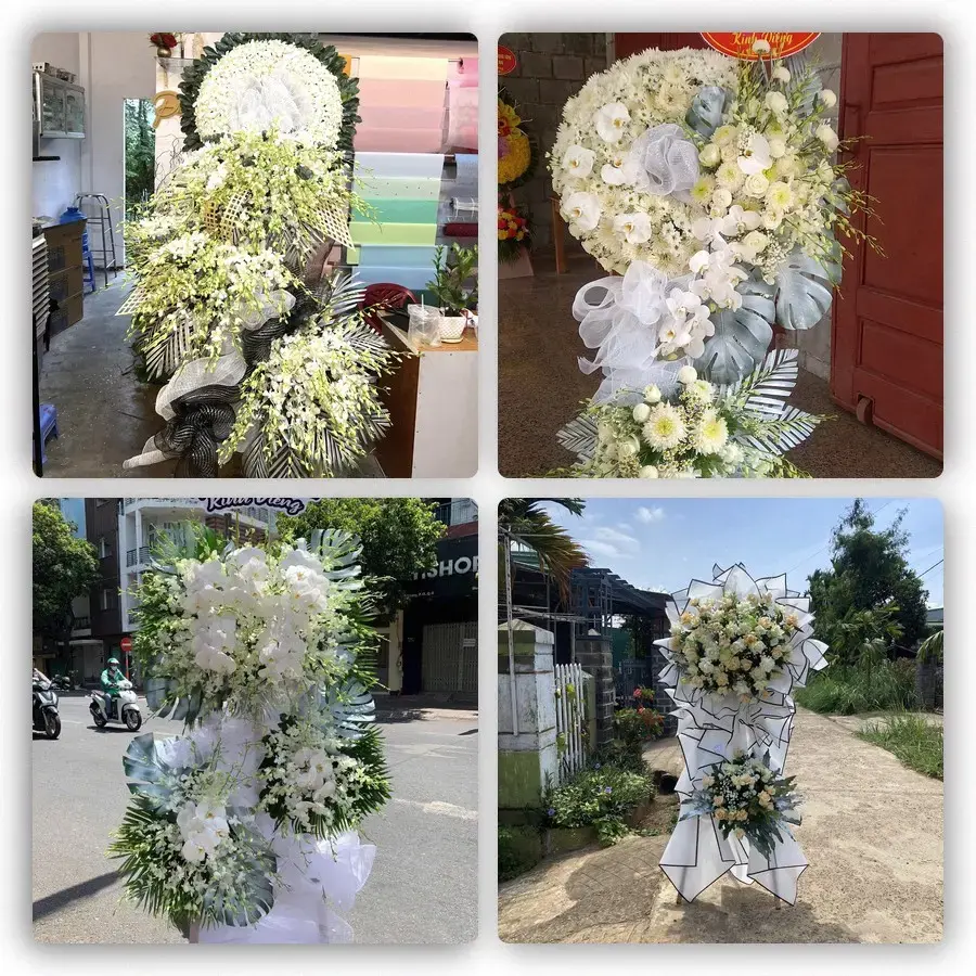 Bốn mẫu hoa đám tang Buôn Hồ