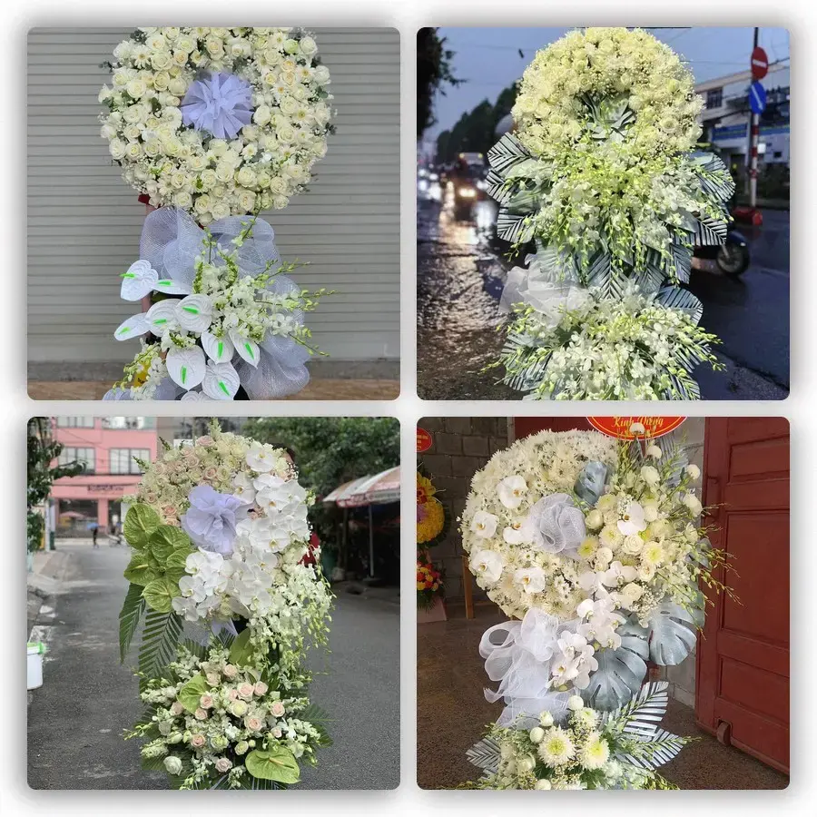 Bốn mẫu hoa đám tang Buôn Trấp