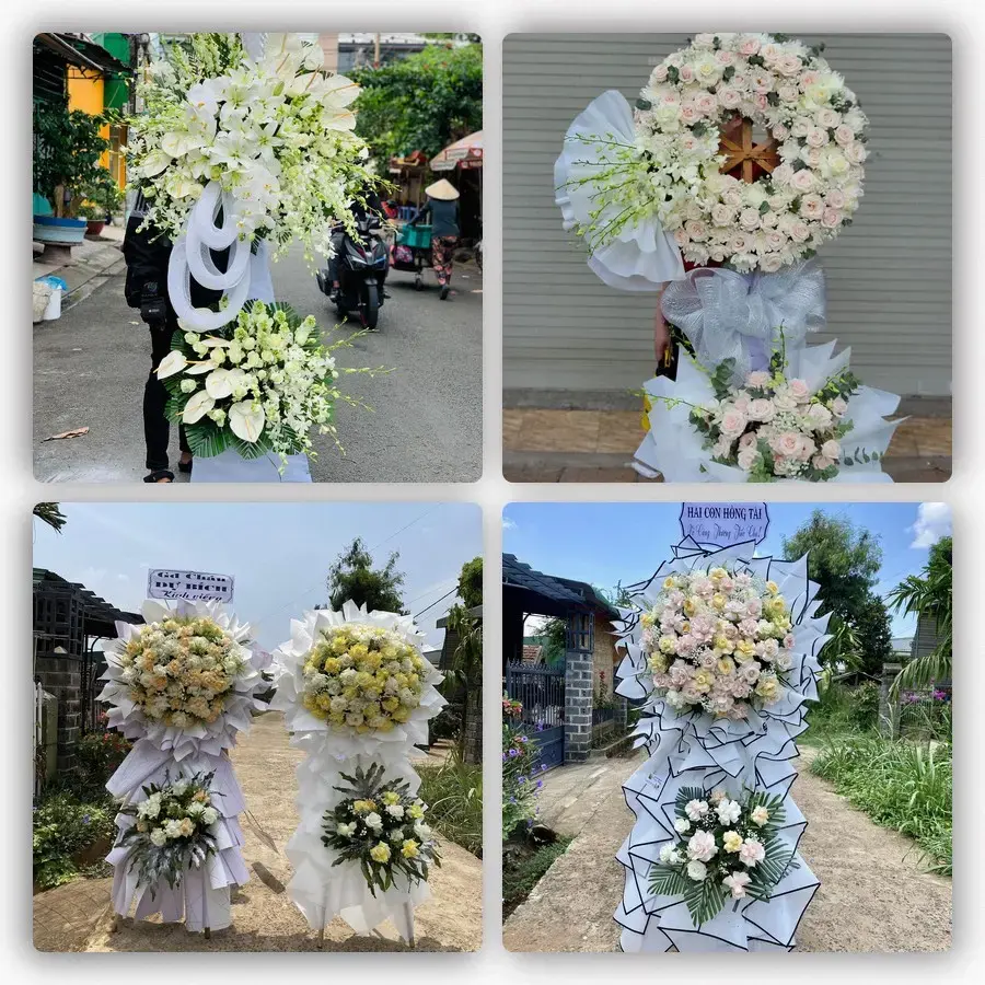 Bốn mẫu hoa đám tang Cà Mau