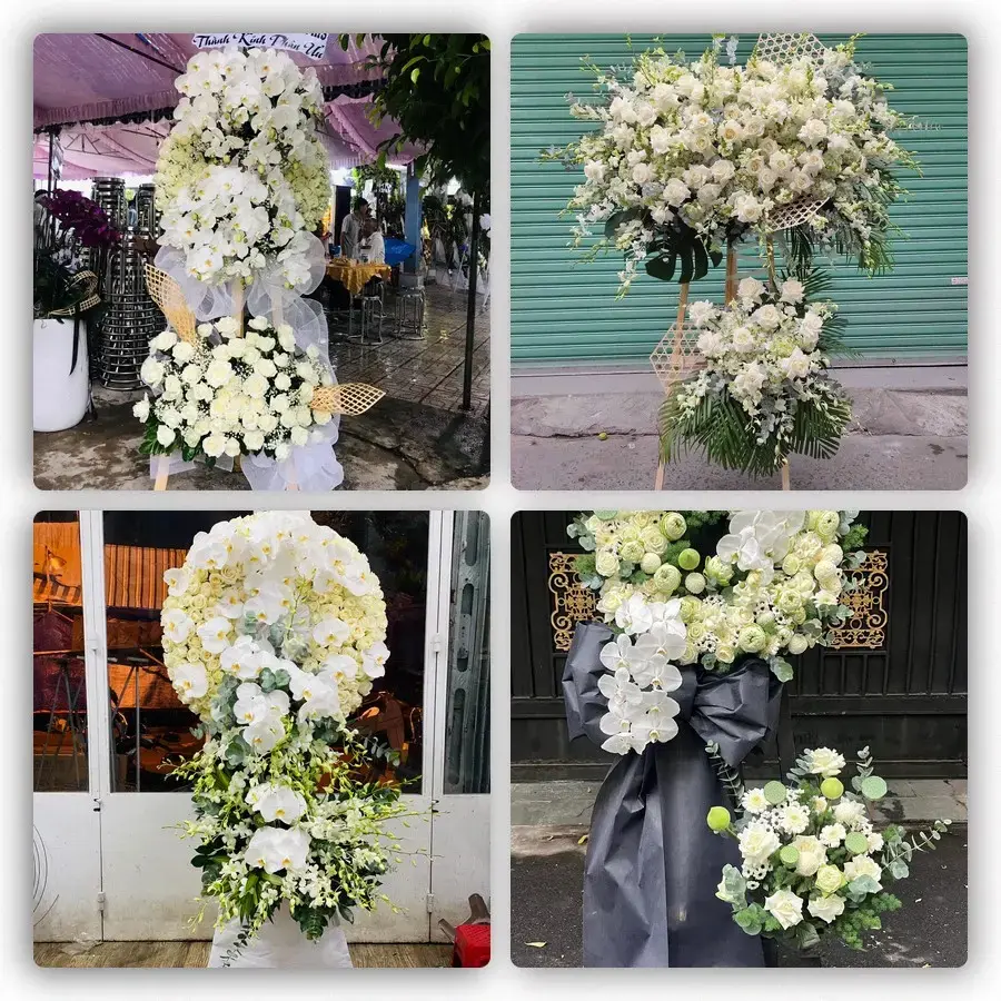 Bốn mẫu hoa đám tang Cai Lậy