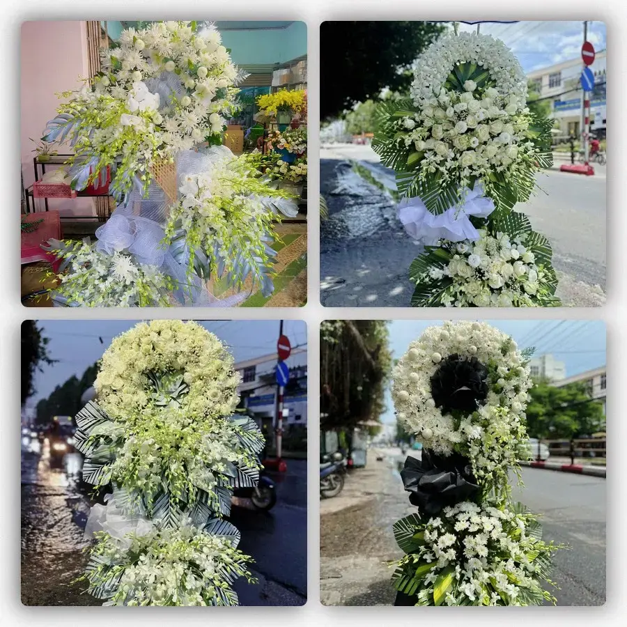 Bốn mẫu hoa đám tang Cái Tắc