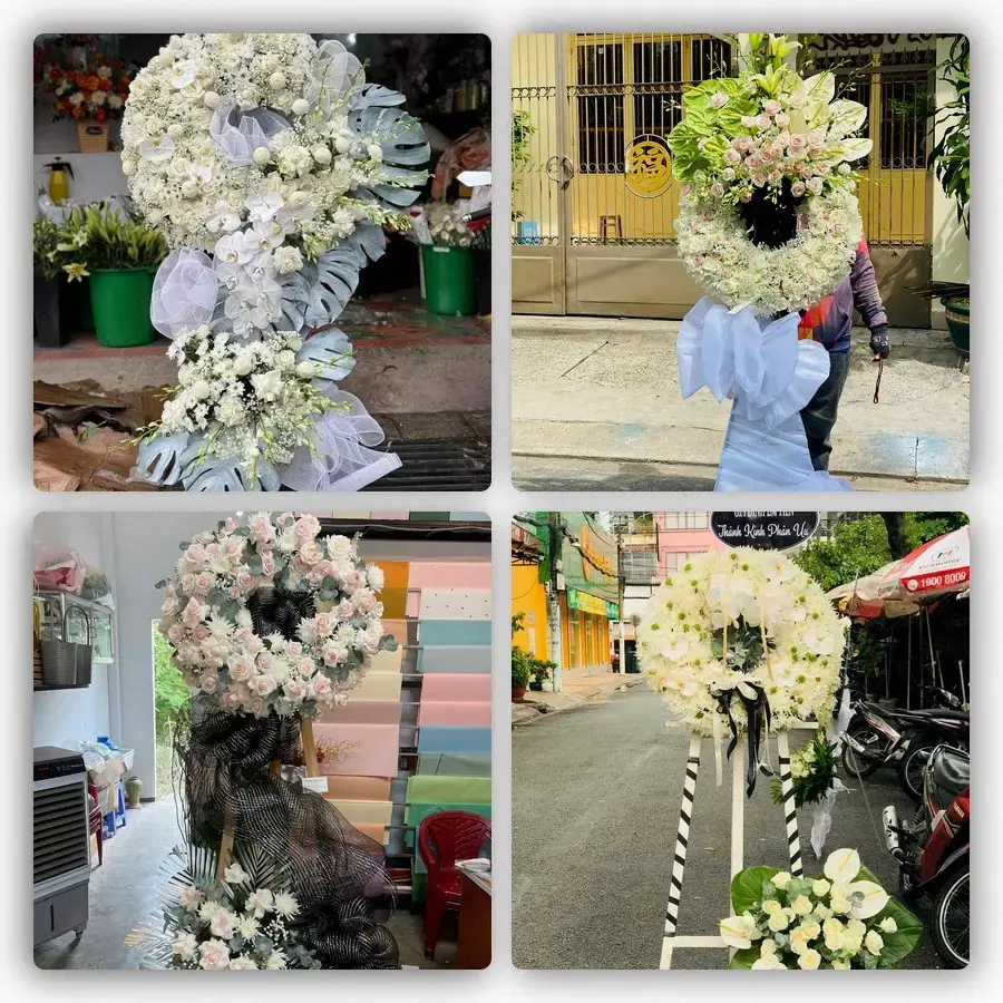 Bốn mẫu hoa đám tang Cam Đức