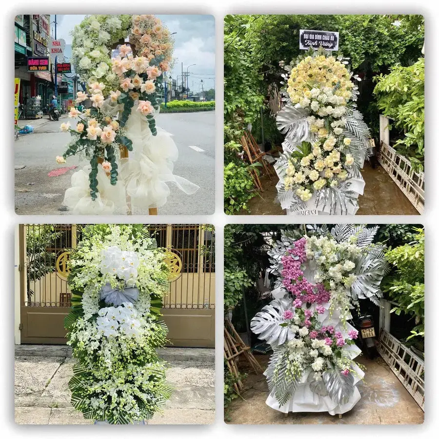Bốn mẫu hoa đám tang Cẩm Khê