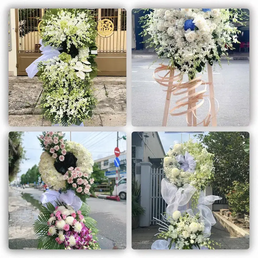 Bốn mẫu hoa đám tang Cẩm Xuyên